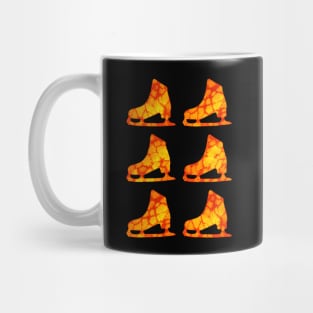 Watercolor Figure Skates (Orange) Mug